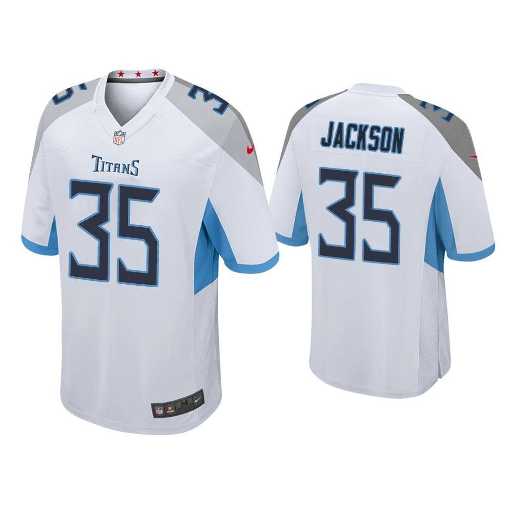 Men Tennessee Titans #35 Chris Jackson Nike White Game NFL Jersey->tennessee titans->NFL Jersey